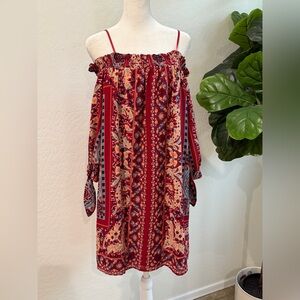 City Triangle womens off the shoulder Long Cutout sleeve dress